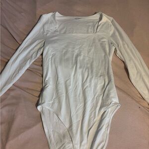 White Long Sleeve Bodysuit